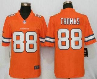 Men's Denver Broncos #88 Demaryius Thomas Orange 2016 Color Rush Stitched NFL Nike Limited Jersey