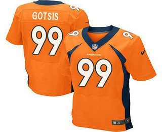 Men's Denver Broncos #99 Adam Gotsis Orange Team Color NFL Nike Elite Jersey