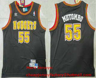 Men's Denver Nuggets #55 Dikembe Mutombo Navy Blue Soul Swingman NBA Jersey