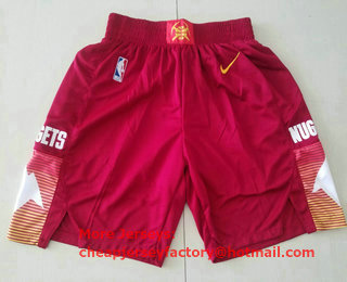 Men's Denver Nuggets Red 2021 City Edition NBA Swingman Shorts