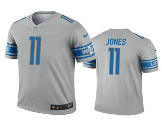 Men's Detroit Lions #11 Marvin Jones Gray Inverted Legend Jersey
