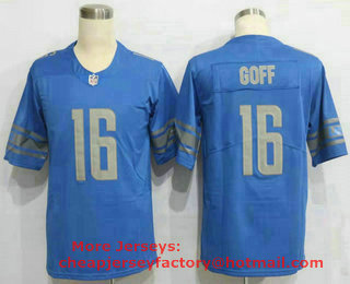 Men's Detroit Lions #16 Jared Goff Light Blue 2021 Vapor Untouchable Stitched NFL Nike Limited Jersey