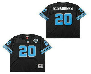 Men's Detroit Lions #20 Barry Sanders Black 1993 Throwback Jersey