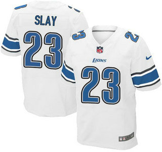 Men's Detroit Lions #23 Darius Slay White Road NFL Nike Elite Jersey