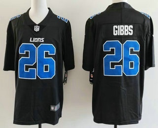 Men's Detroit Lions #26 Jahmyr Gibbs Limited Black Fashion Vapor Jersey