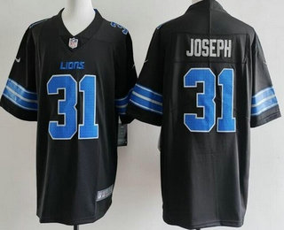 Men's Detroit Lions #31 Kerby Joseph Limited Black Vapor Jersey