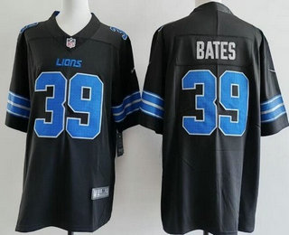 Men's Detroit Lions #39 Jake Bates Limited Black Vapor Jersey