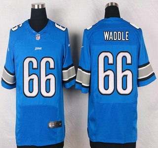 Men's Detroit Lions #66 LaAdrian Waddle Light Blue Team Color NFL Nike Elite Jersey