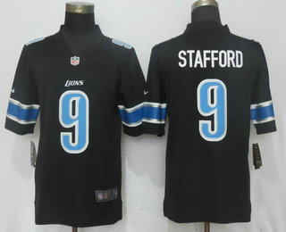 Men's Detroit Lions #9 Matthew Stafford Nike Black 2017 Vapor Untouchable Stitched NFL Nike Limited Jersey