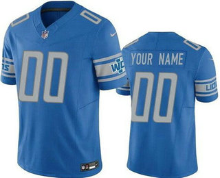 Men's Detroit Lions Customized Limited Blue FUSE Vapor Jersey