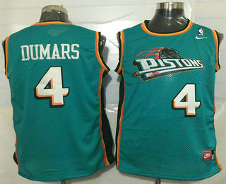 Men's Detroit Pistons #4 Joe Dumars Teal Green Soul Swingman Jersey