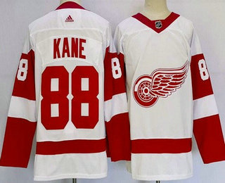 Men's Detroit Red Wings #88 Patrick Kane White Authentic Jersey