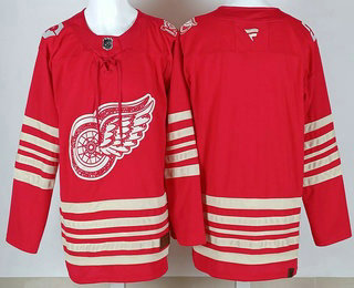 Men's Detroit Red Wings Blank Red Centennial Authentic Jersey