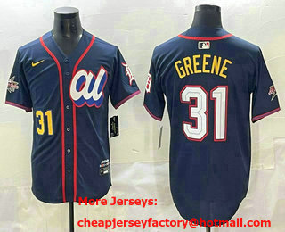 Men's Detroit Tigers #31 Riley Greene Number Navy 2025 All Star Limited Stitched Jersey