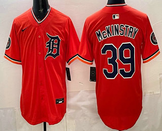 Men's Detroit Tigers #35 Zach McKinstry Orange Stadium Jersey