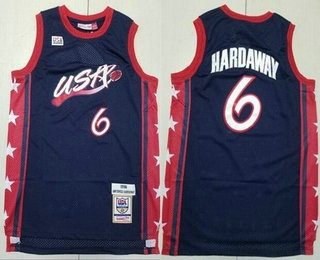 Men's Dream 1 USA #6 Penny Hardaway Navy 1996 Swingman Jersey