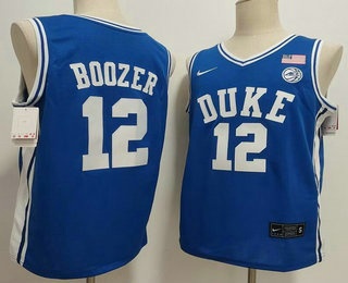 Men's Duke Blue Devils #12 Cameron Boozer Blue College Basketball Jersey