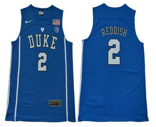 Men's Duke Blue Devils #2 Cam Reddish V Neck Royal Blue 2017 College Basketball Nike Swingman Jersey