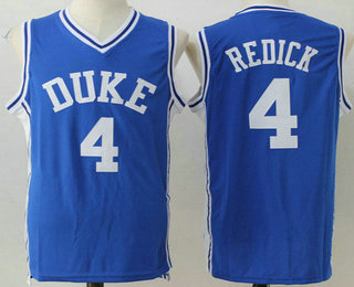 Men's Duke Blue Devils #4 JJ Redick Blue College Basketball Swingman Jersey