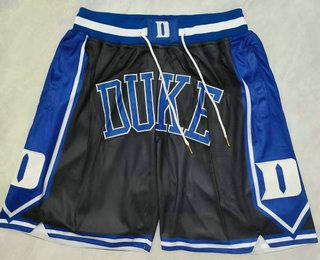 Men's Duke Blue Devils Black Just Don Shorts