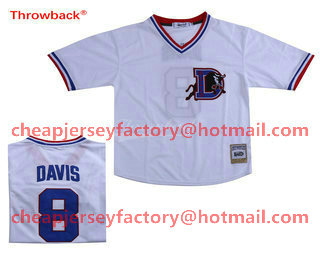 Men's Durham Bulls #8 Crash Davis White Stitched Baseball Jersey