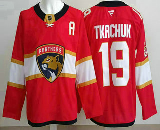 Men's Florida Panthers #19 Matthew Tkachuk Red Authentic Jersey