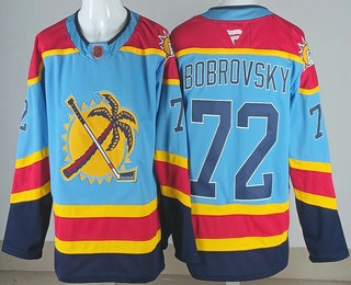 Men's Florida Panthers #72 Sergei Bobrovsky Blue Authentic Jersey