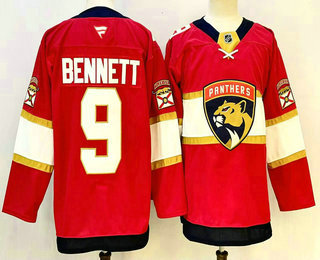 Men's Florida Panthers #9 Sam Bennett Red Authentic Jersey
