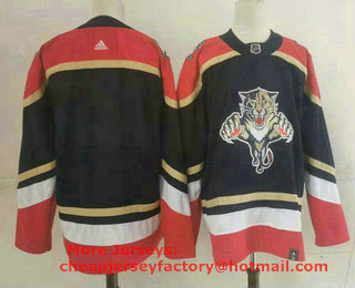 Men's Florida Panthers Blank Black 2021 Reverse Retro Stitched NHL Jersey
