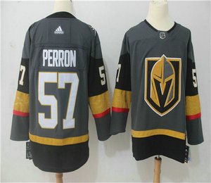 Men's Golden Knights #57 David Perron Gray 2017-2018 Hockey Stitched NHL Jersey
