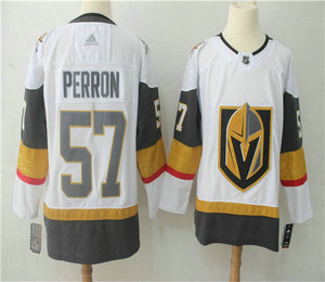Men's Golden Knights #57 David Perron White 2017-2018 Hockey Stitched NHL Jersey