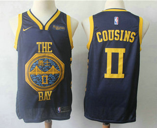 Men's Golden State Warriors #0 DeMarcus Cousins New Navy Blue 2019 City Edition NBA Swingman Jersey