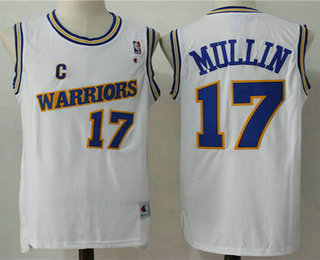 Men's Golden State Warriors #17 Chris Mullin 1988-89 White Hardwood Classics Soul Swingman Throwback Jersey