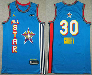 Men's Golden State Warriors #30 Stephen Curry Light Blue 2025 All Star Sponsor Swingman Jersey
