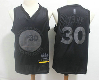 Men's Golden State Warriors #30 Stephen Curry MVP Black 2019 Nike Swingman Stitched NBA Jersey