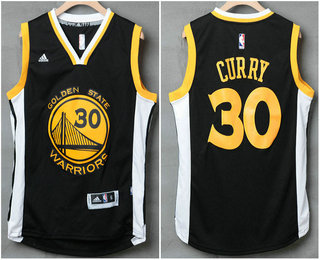 Men's Golden State Warriors #30 Stephen Curry Revolution 30 Swingman 2016-17 Black Jersey