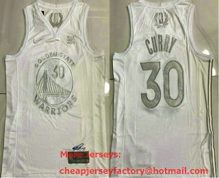 Men's Golden State Warriors #30 Stephen Curry White 2020 MVP Nike AU Stitched NBA Jersey