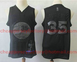 Men's Golden State Warriors #35 Kevin Durant MVP Black 2019 Nike Swingman Stitched NBA Jersey