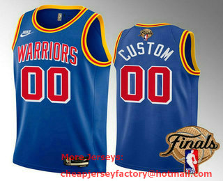 Men's Golden State Warriors Active Player Custom 2022 Royal NBA Finals Stitched Jersey