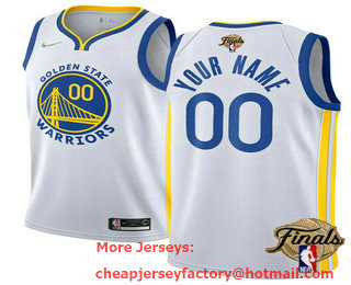 Men's Golden State Warriors Active Player Custom 2022 White NBA Finals Stitched Jersey
