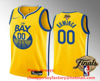 Men's Golden State Warriors Active Player Custom 2022 Yellow NBA Finals Stitched Jersey