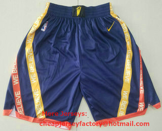 Men's Golden State Warriors Navy Blue 2021 Nike City Edition Stitched Shorts