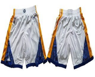 Men's Golden State Warriors White 2017-2018 Nike Swingman Stitched NBA Shorts