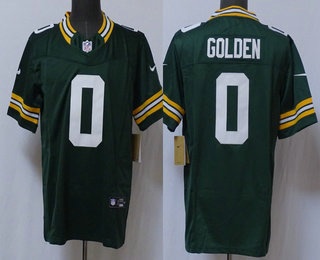 Men's Green Bay Packers #0 Matthew Golden Limited Green FUSE Vapor Stitched Jersey