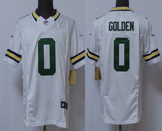 Men's Green Bay Packers #0 Matthew Golden Limited White FUSE Vapor Stitched Jersey