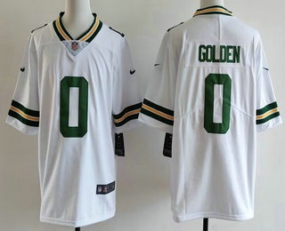 Men's Green Bay Packers #0 Matthew Golden Limited White Vapor Jersey