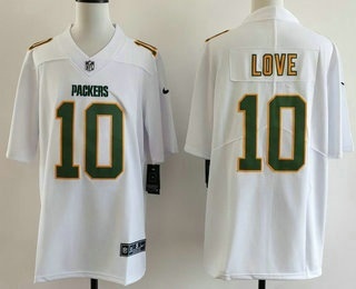 Men's Green Bay Packers #10 Jordan Love Limited White Fashion Vapor Jersey