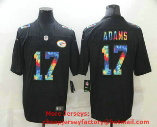 Men's Green Bay Packers #17 Davante Adams Multi-Color Black 2020 NFL Crucial Catch Vapor Untouchable Nike Limited Jersey