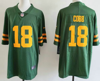 Men's Green Bay Packers #18 Randall Cobb Limited Green Alternate Vapor Jersey