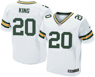 Men's Green Bay Packers #20 Kevin King White Road Stitched NFL Nike Elite Jersey